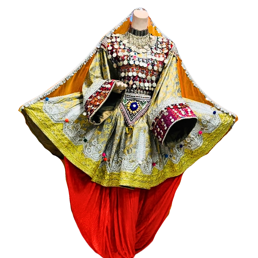 Traditional Afghan Women Short Bridal Dress