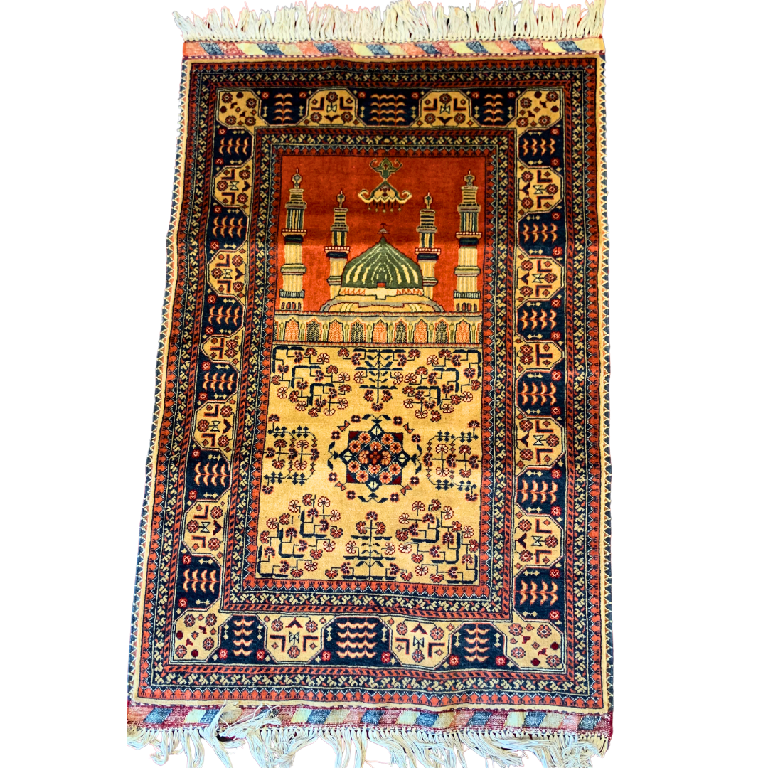 Afghan Hand-Knotted Prayer Rug – Medina Design | Jainamaz