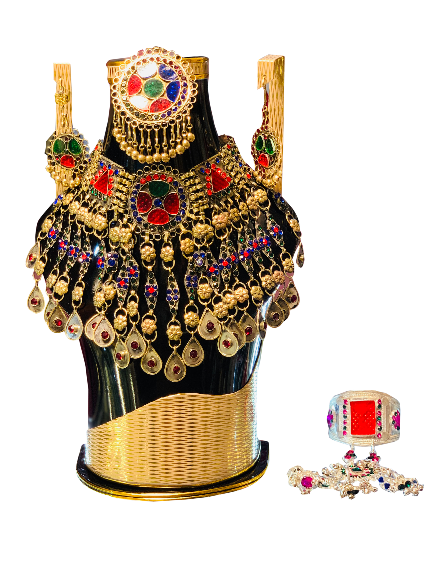 Traditional Vintage Red Afghan Jewellery Set