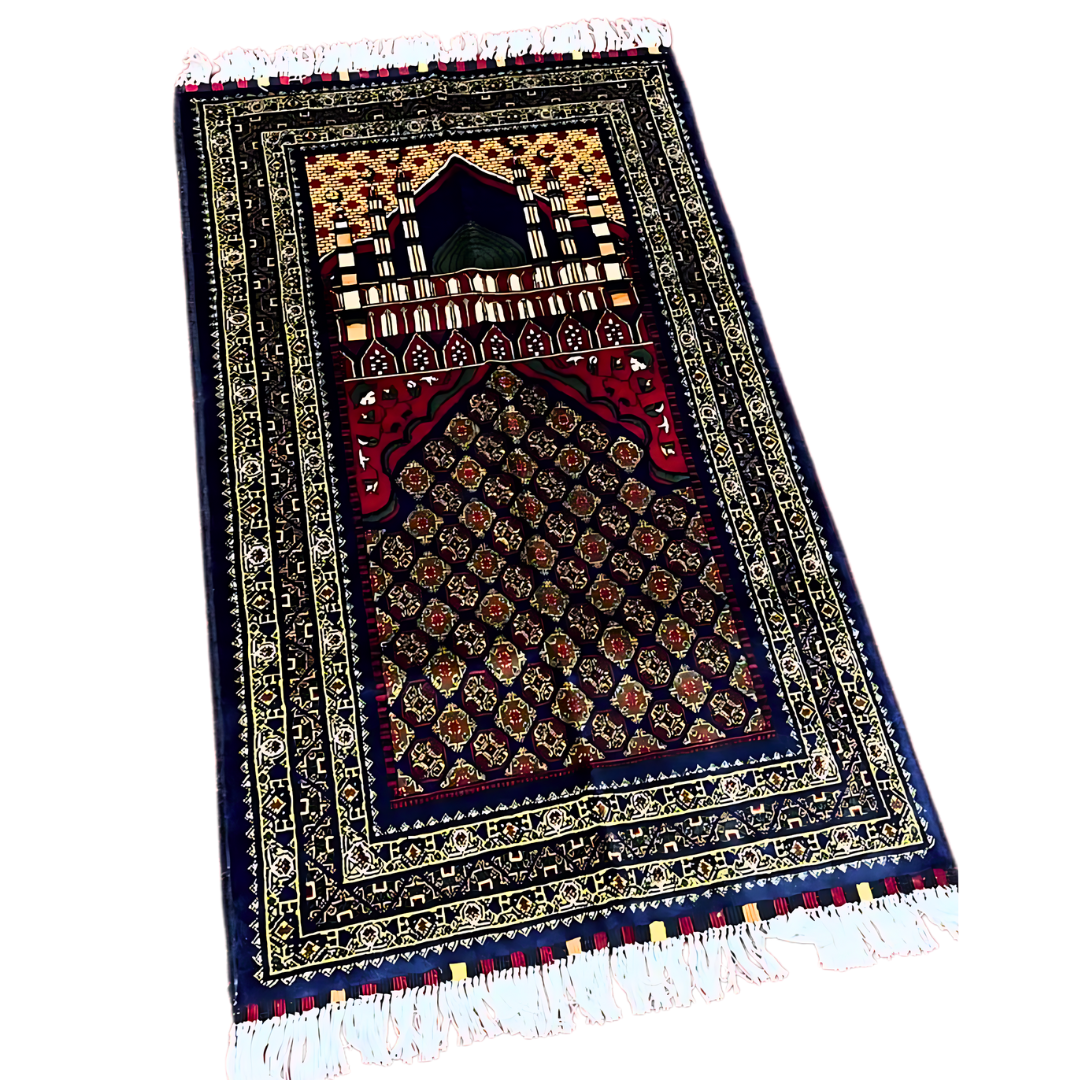 Hand Knotted Luxurious Prayer Mat -  Jainamaz Prayer Rug