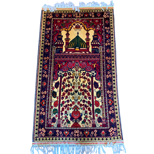 Hand Knotted Luxurious Muslim Prayer Mat - Jainamaz Prayer Rug