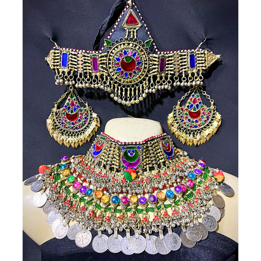 Traditional Afghan Vintage Colourful Bridal Full Set