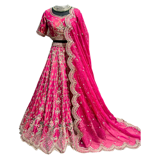 Traditional Indian Bridal Pink Lehenga