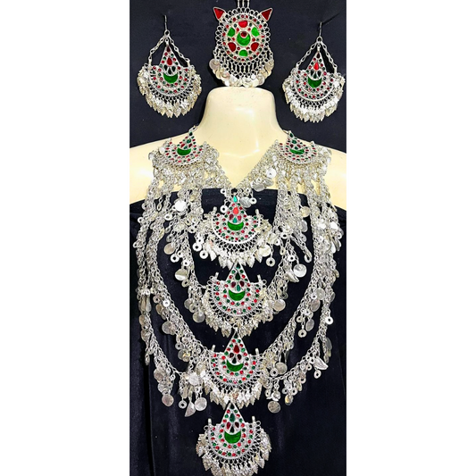 Traditional Afghan Vintage Silver Hazara Bridal Full Set