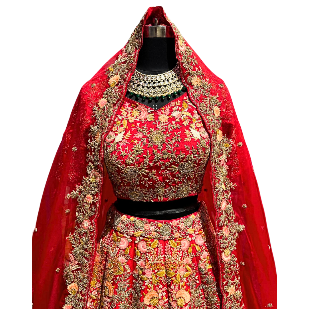 Traditional Indian Bridal Red Lehenga