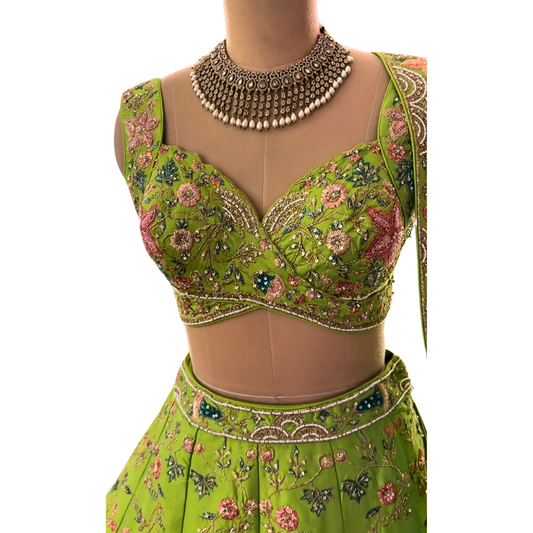 Traditional Indian Bridal Green Lehenga