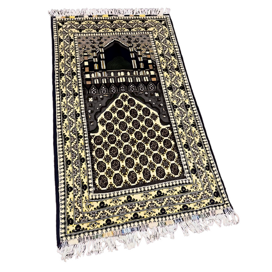 Hand knotted Luxurious Muslim Prayer Rug - Jainamaz