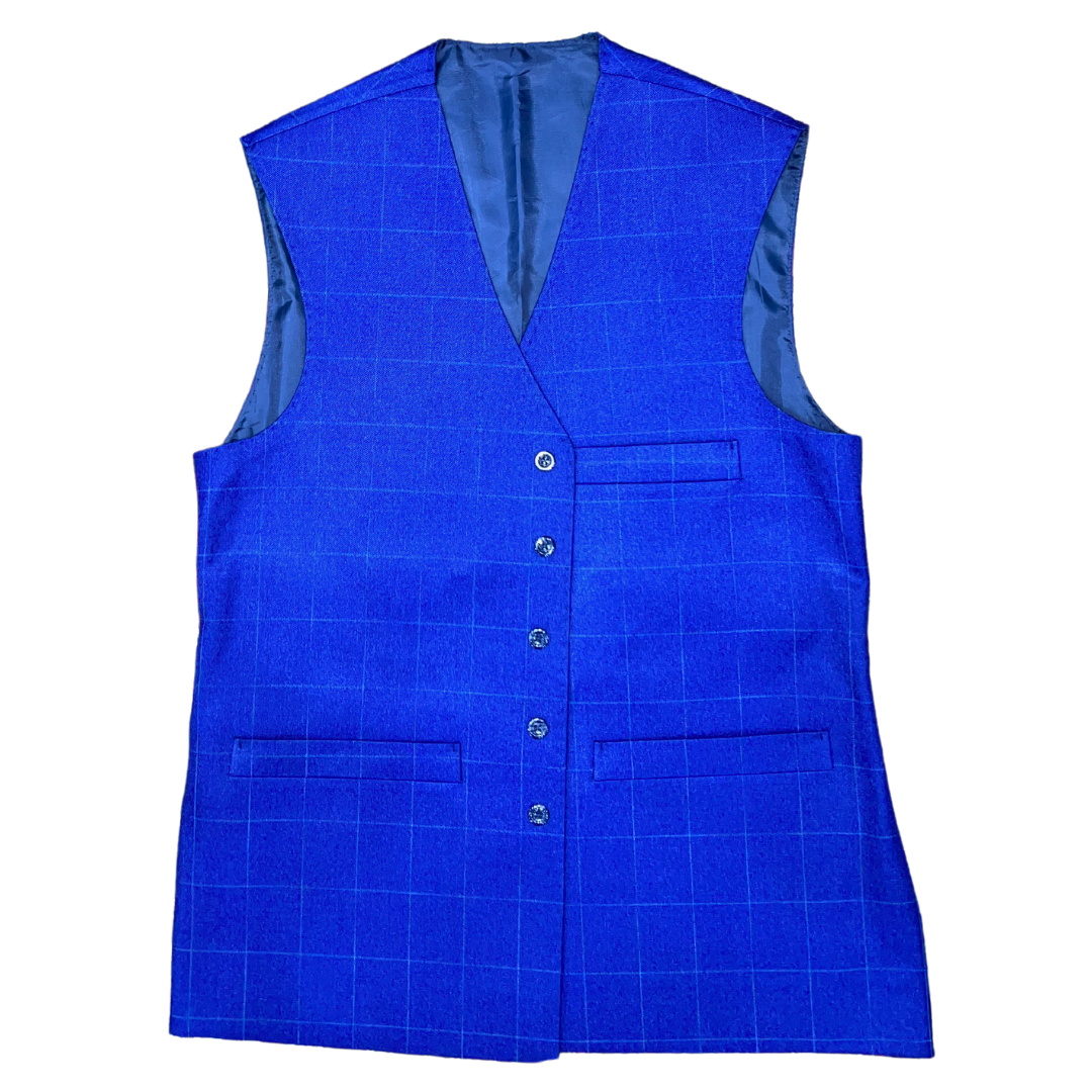 Traditional Afghan Men Modern Blue Waskat - Waistcoat