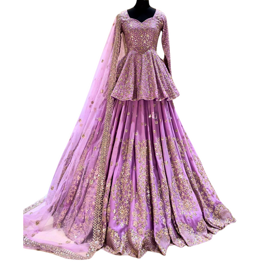 Traditional Indian Bridal Purple Lehenga