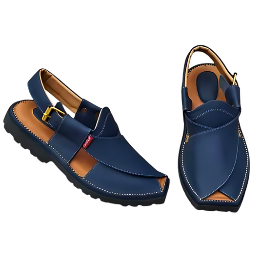 Afghan Men Blue Sandal Shoes