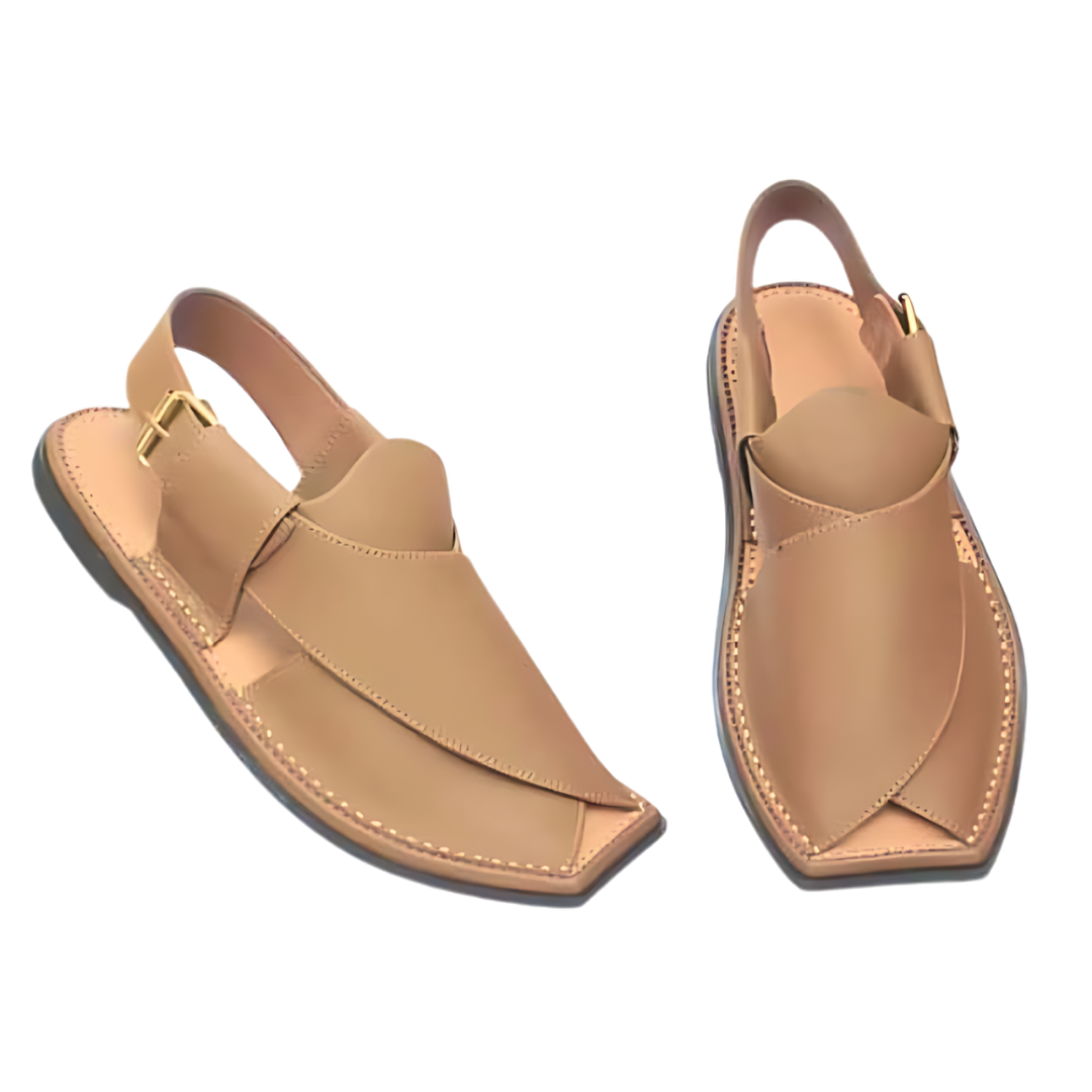 Afghan Men Beige Sandal Shoes