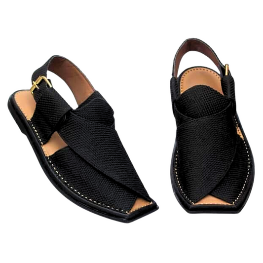 Afghan Men Black Sandal Shoes