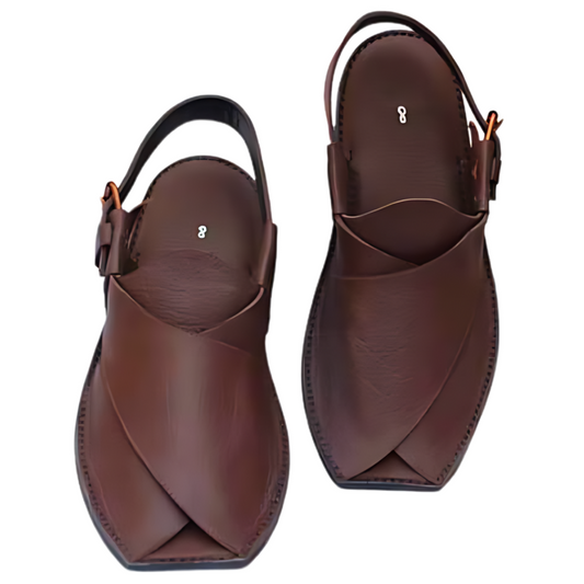 Afghan Men Brown Sandal Shoes