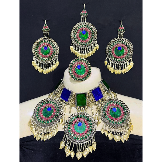 Traditional Vintage Afghan Bridal Jewellery Peacock Full Set