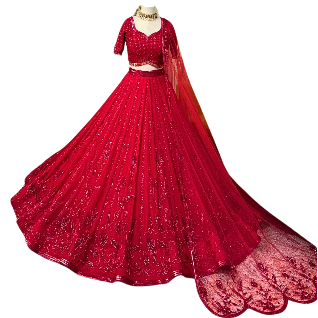 Traditional Indian Bridal Red Lehenga