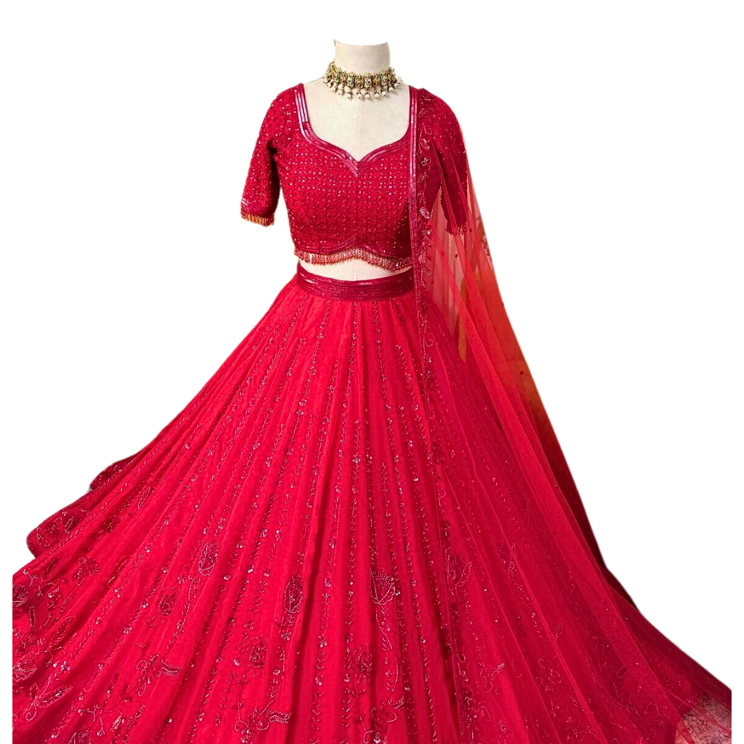 Traditional Indian Bridal Red Lehenga