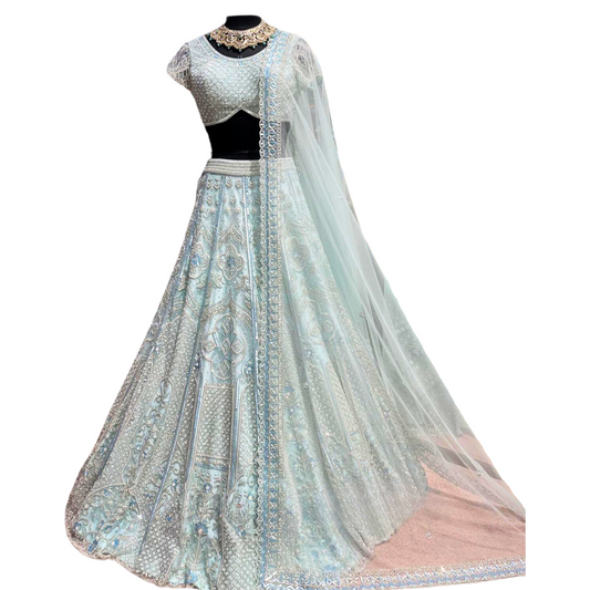 Traditional Indian Bridal Blue Lehenga