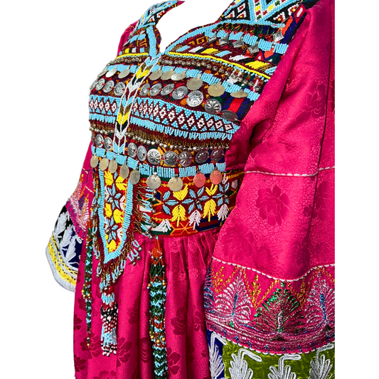 Traditional Afghan Long PINK Women Dress