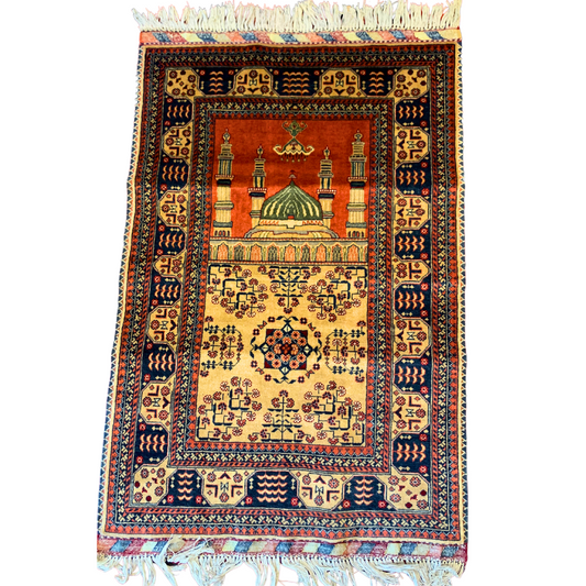 Hand Knotted Luxurious Muslim Prayer Mat - Jainamaz Prayer Rug