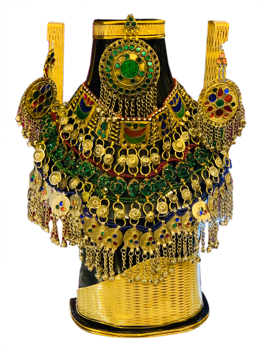 Vintage Afghan Gold and Yellow Jewellery Set